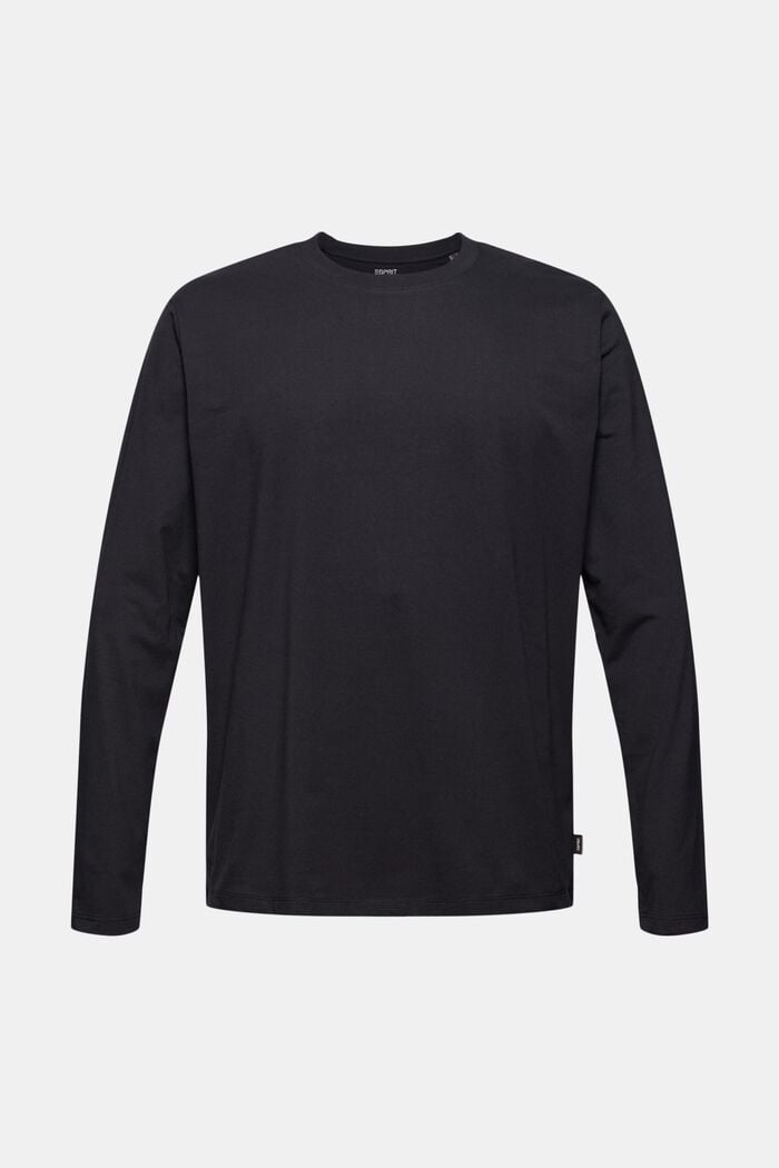Langærmet T-shirt i jersey med COOLMAX®, BLACK, detail image number 5