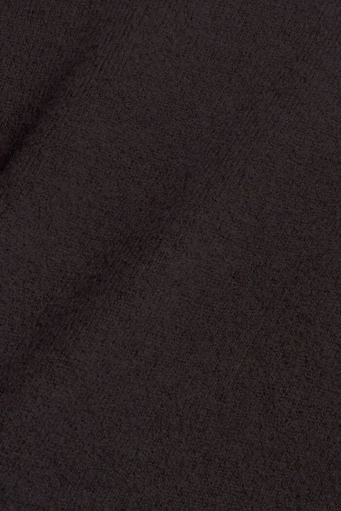 Med uld: pullover med høj krave, BLACK, detail image number 4