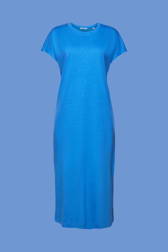 Midi-kjole i jersey, BRIGHT BLUE, detail image number 6