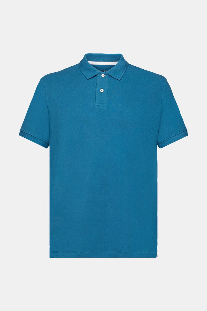 Poloshirt i slim fit, PETROL BLUE, detail image number 6