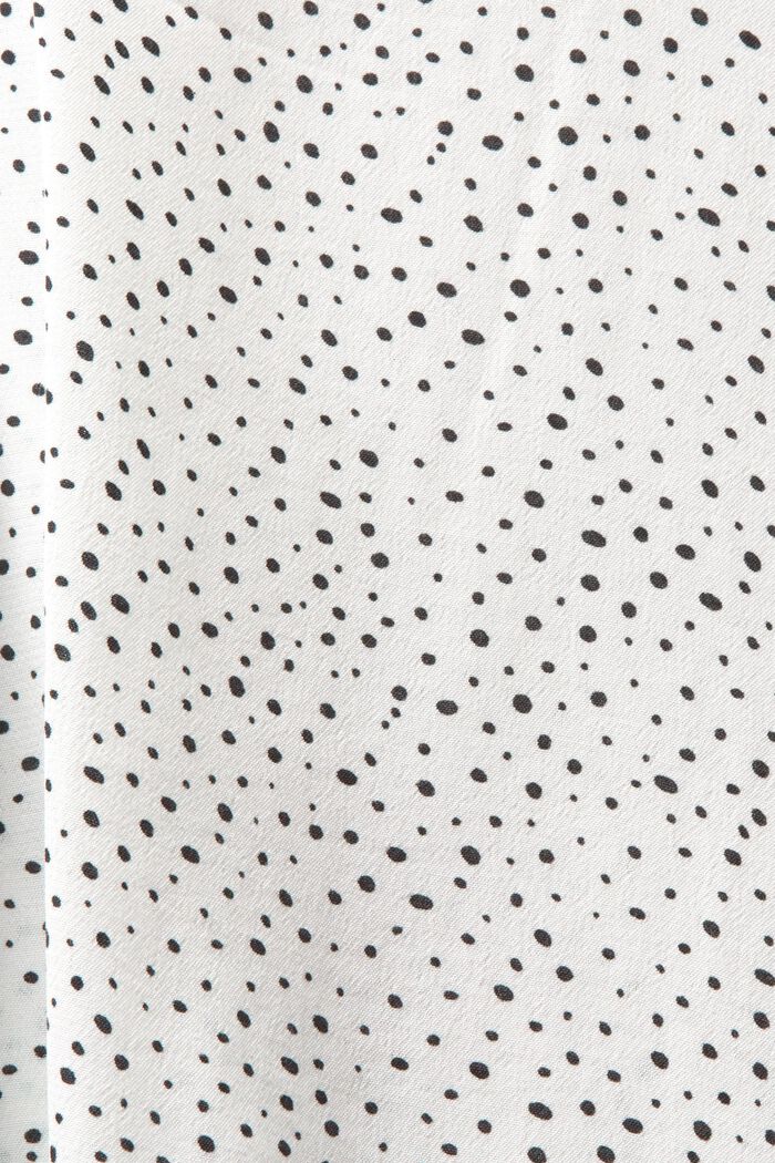 Bluse med V-hals og print, OFF WHITE, detail image number 5