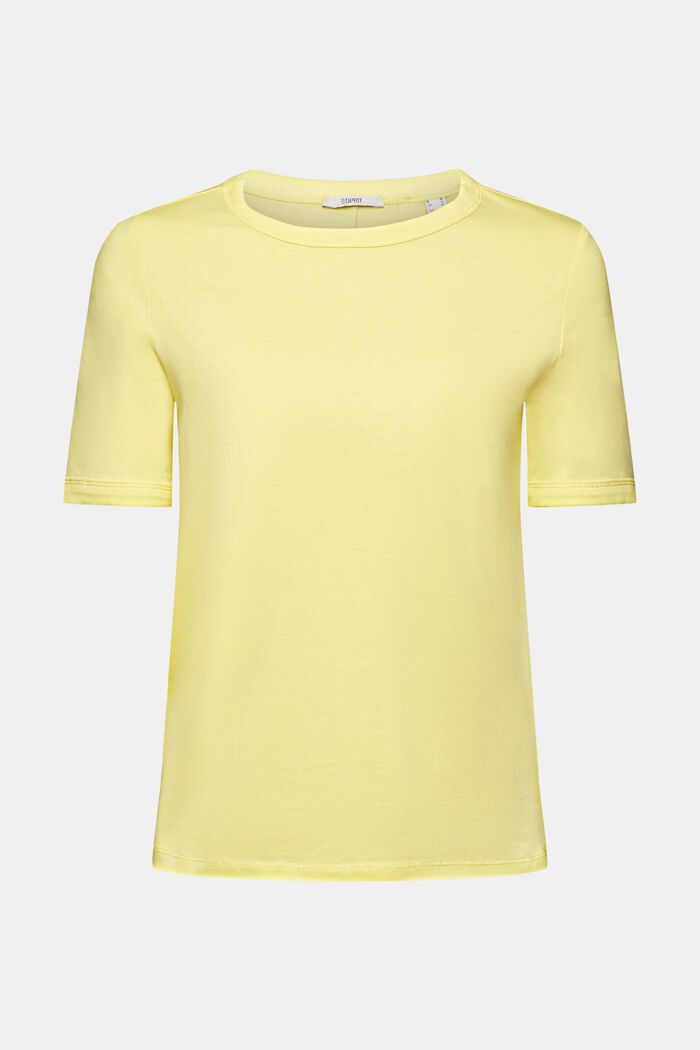 T-shirt i bomuld, LIGHT YELLOW, detail image number 7