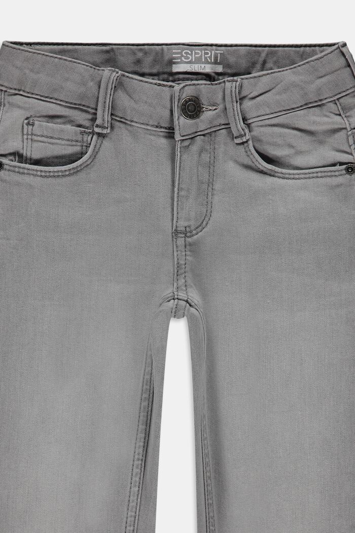 Jeans med regulerbar vidde, i økologisk bomuld, GREY MEDIUM WASHED, detail image number 2