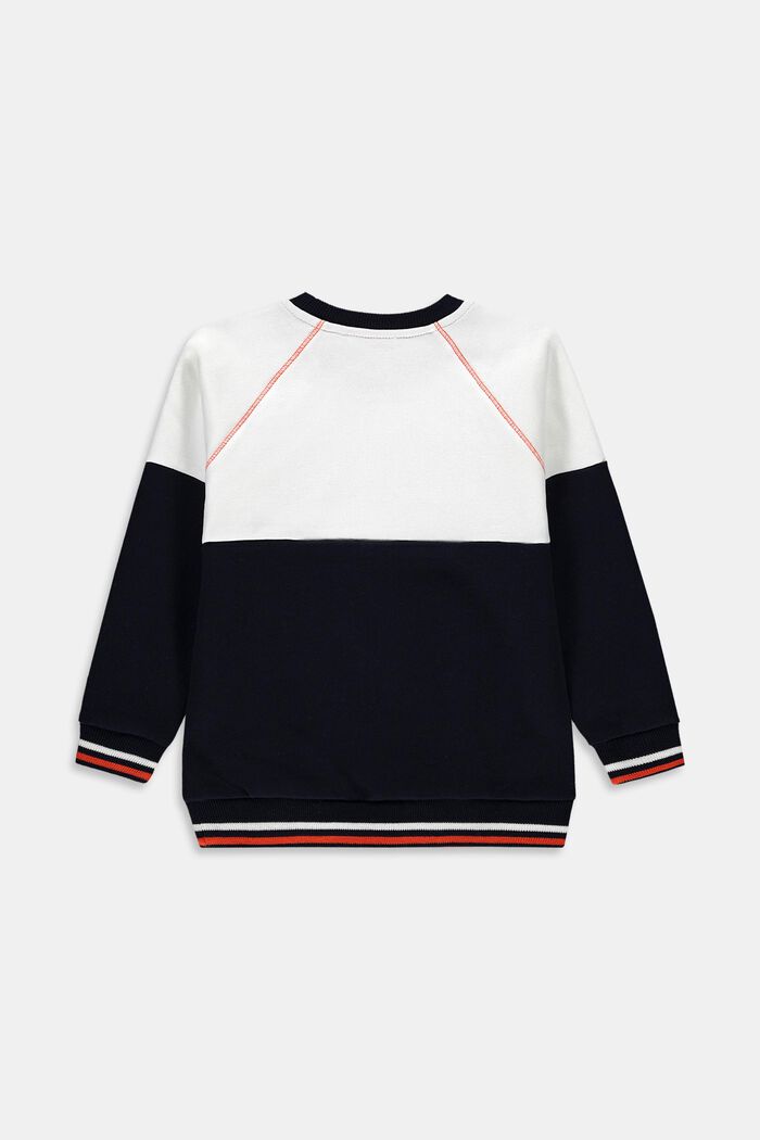 Sweatshirt med print, 100% bomuld, NAVY, detail image number 1