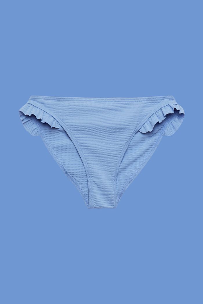Genanvendt: bikinitrusser med flæser, LIGHT BLUE LAVENDER, detail image number 4