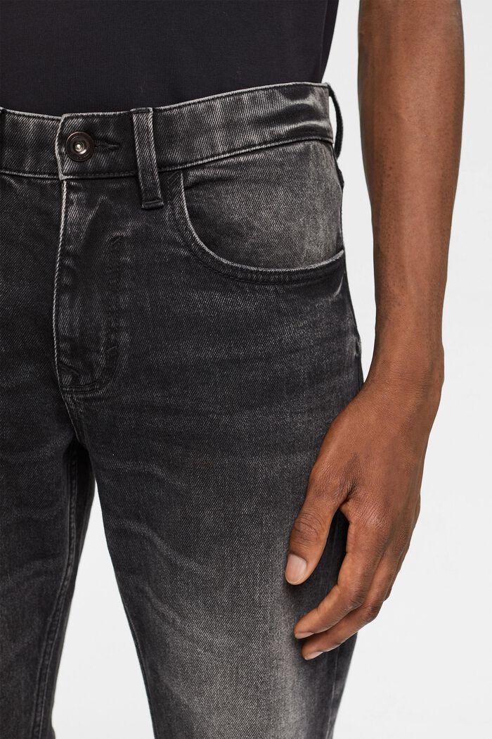 Washed out-jeans med stretch, BLACK MEDIUM WASHED, detail image number 3