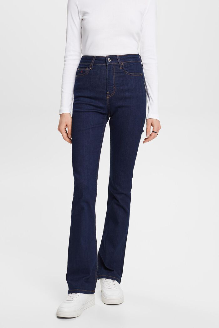 Bootcut-jeans med høj talje, BLUE RINSE, detail image number 0