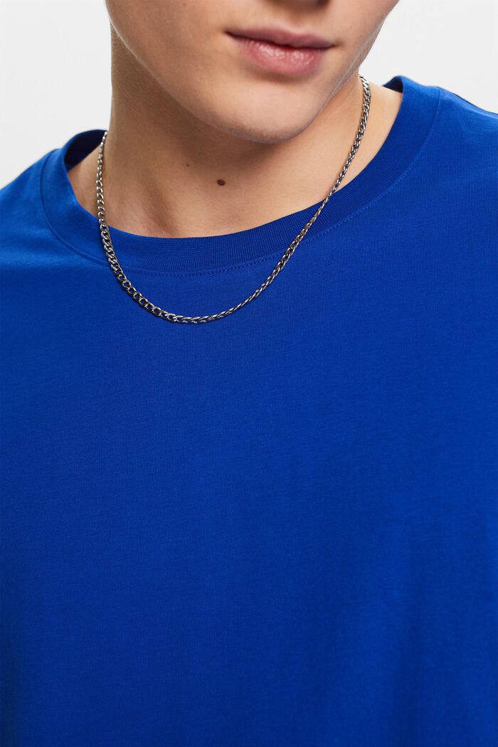 Jersey-T-shirt med rund hals, BRIGHT BLUE, detail image number 2