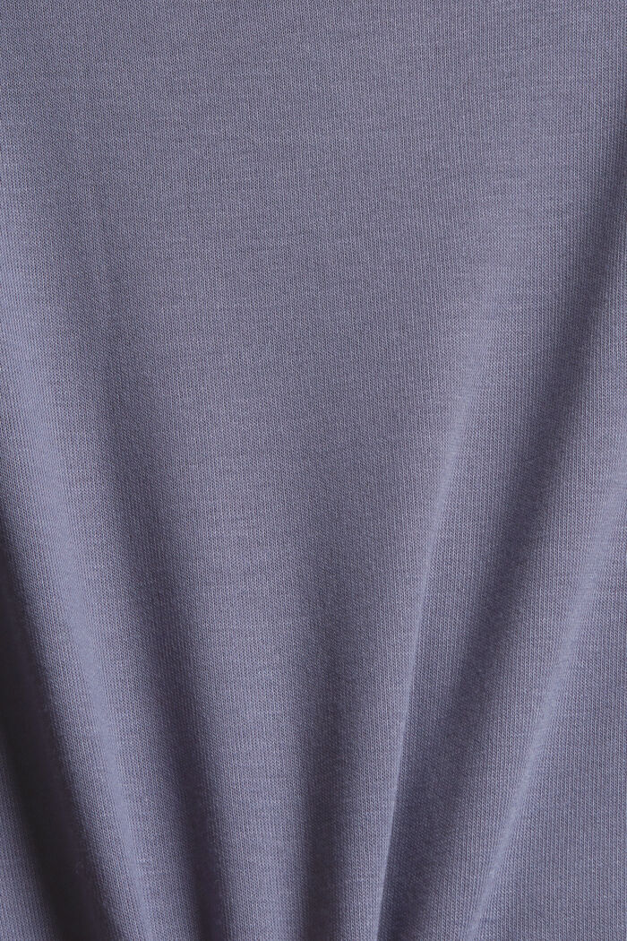 Genanvendte materialer: hoodie med korte ærmer, GREY BLUE, detail image number 4
