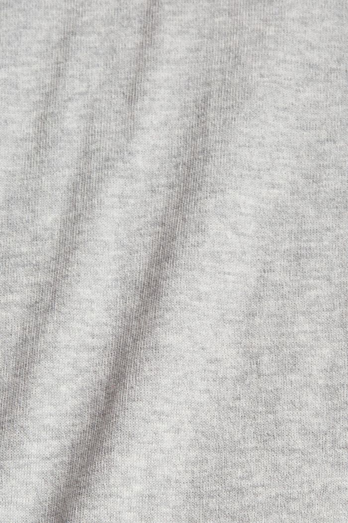 Pullover med hætte, 100% bomuld, LIGHT GREY, detail image number 4