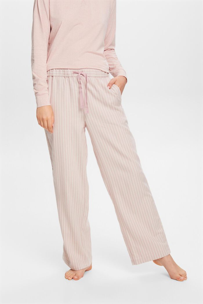 Pyjamasbukser i flonel, LIGHT PINK, detail image number 0