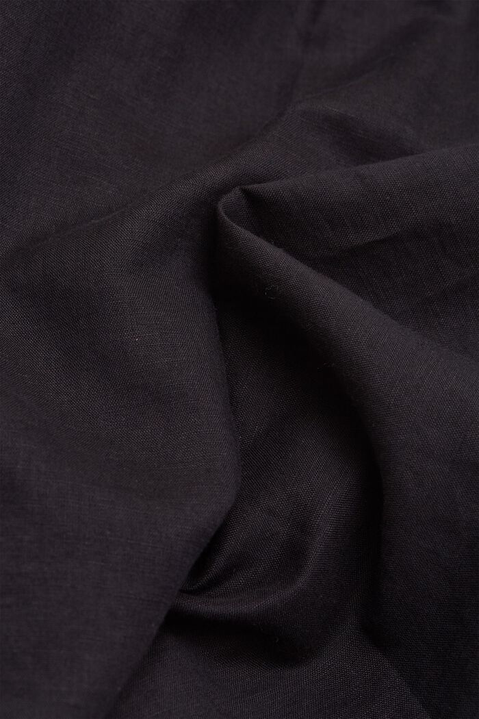 I hørmix: Skjortebluse, BLACK, detail image number 4