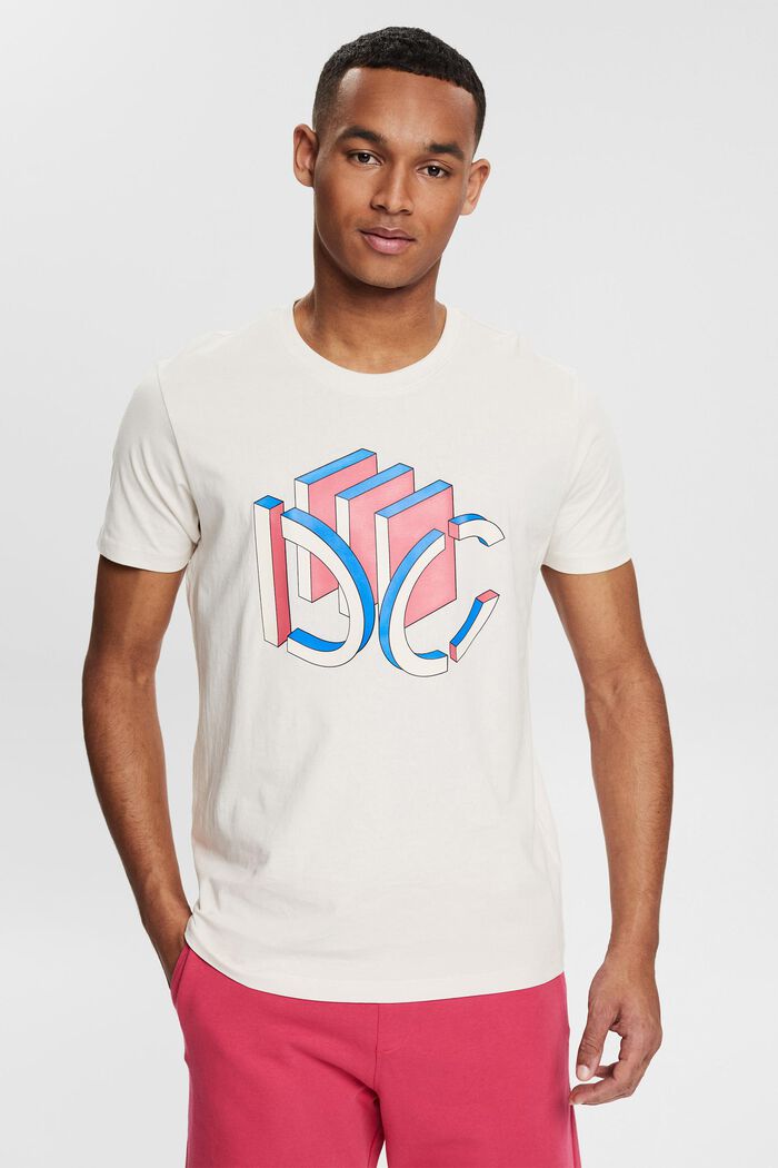 T-shirt i jersey med grafisk 3D-logoprint