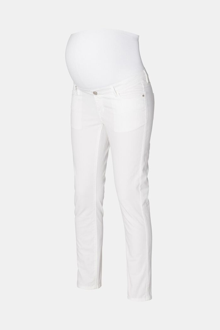 MATERNITY Bukser med høj støttelinning, BRIGHT WHITE, detail image number 5