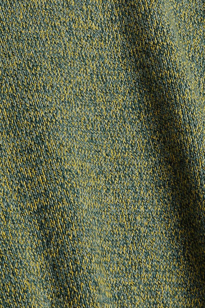 Pullover med rullekant, 100% bomuld, TEAL BLUE, detail image number 4