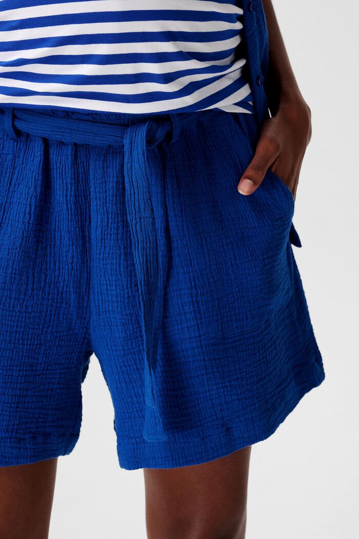 MATERNITY Shorts med lav støttelinning og bælte, ELECTRIC BLUE, detail image number 1