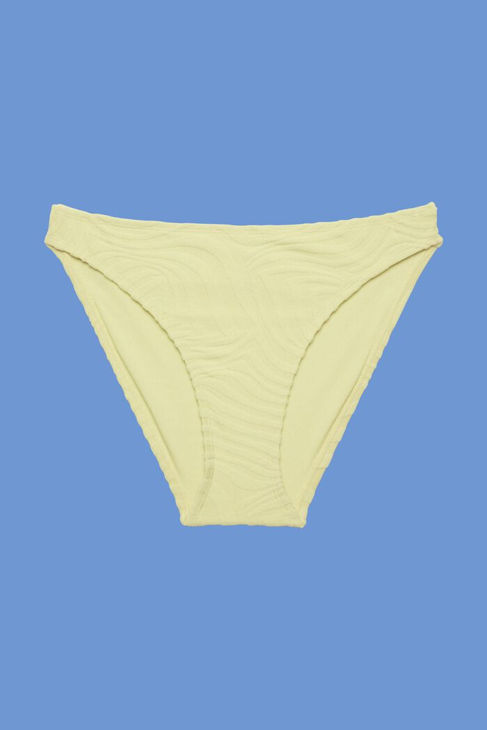 Genanvendt: bikinitrusser med jacquard-mønster, LIME YELLOW, detail image number 3