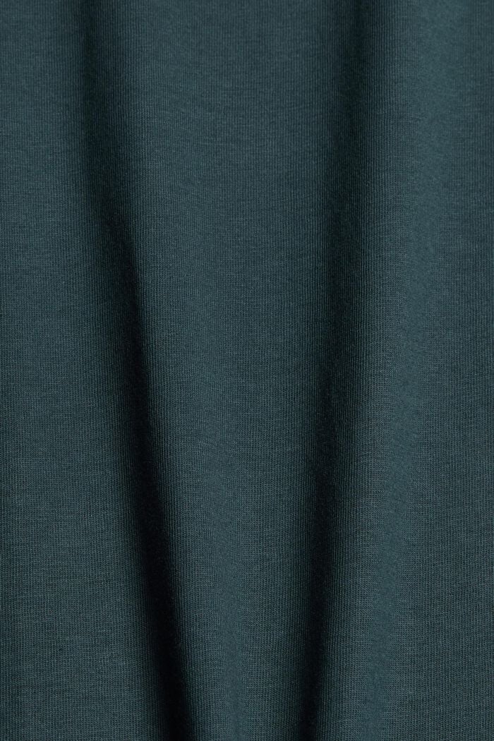 T-shirt i jersey med print, 100% økologisk bomuld, TEAL BLUE, detail image number 4