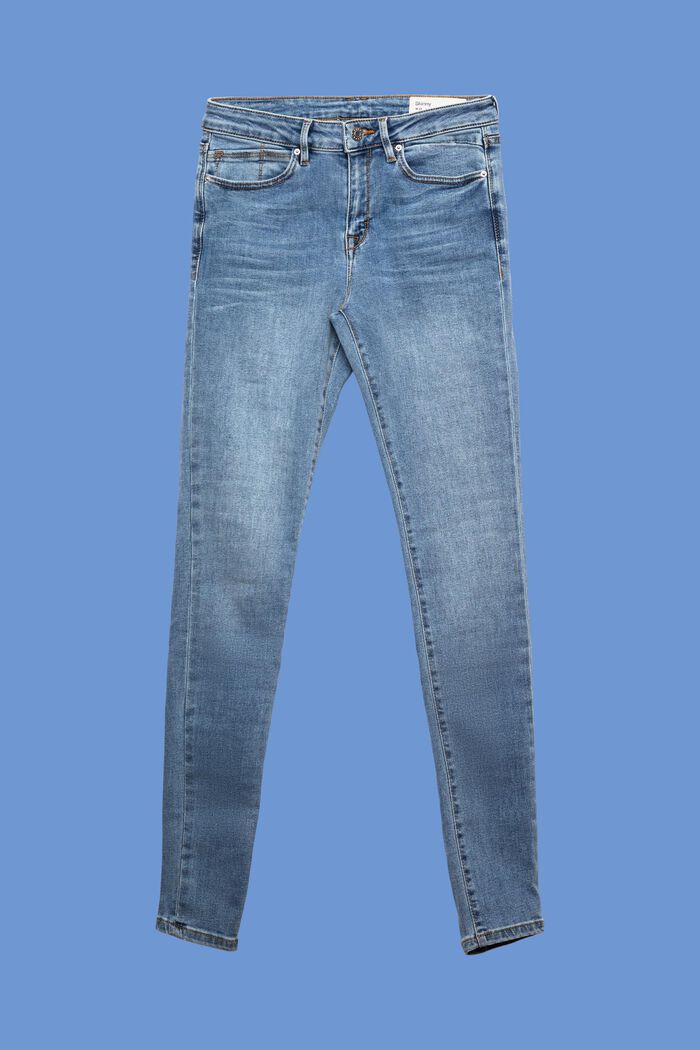 Forvaskede jeans med økologisk bomuld, BLUE LIGHT WASHED, detail image number 6