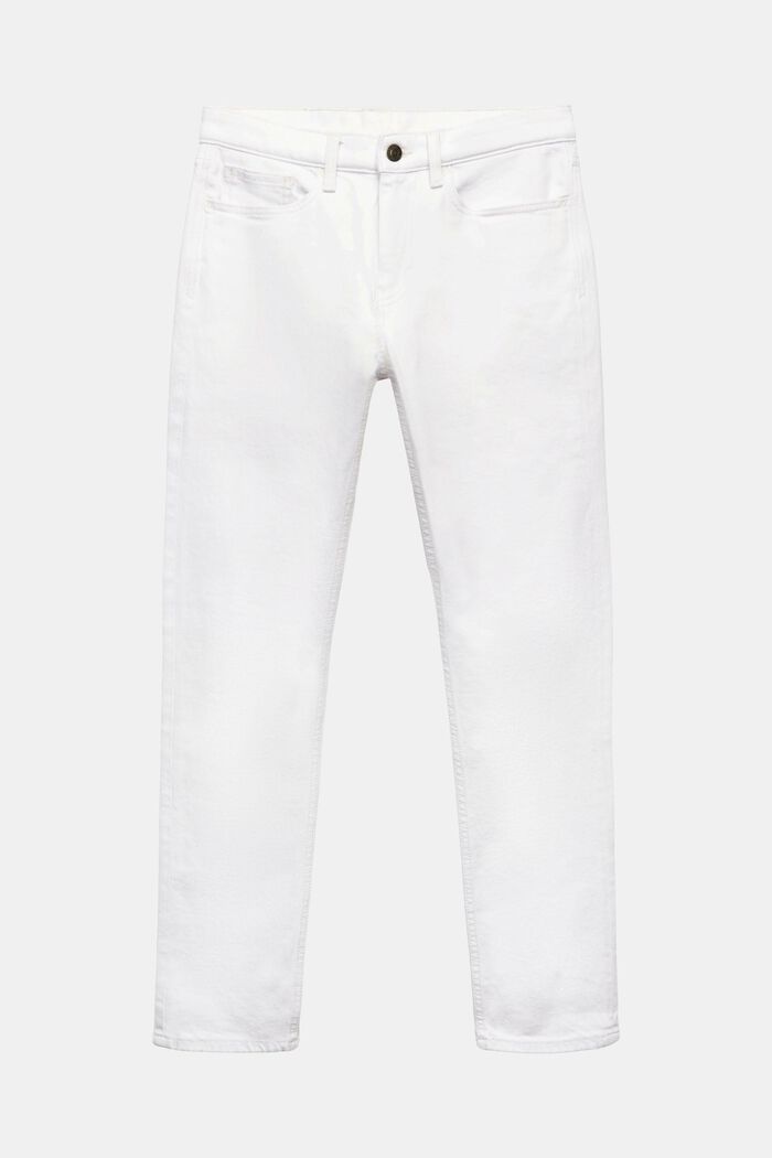 Slim jeans med mellemhøj talje, WHITE, detail image number 6