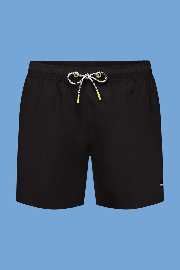 Beach shorts med elastisk linning, BLACK, detail image number 7