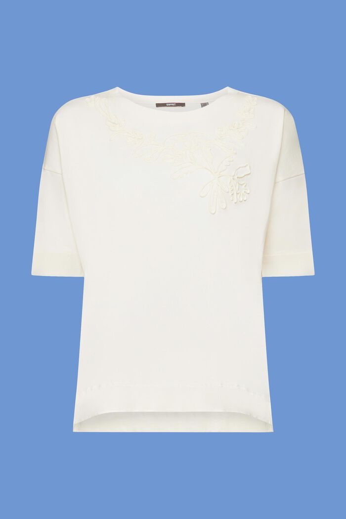 T-shirt med broderi, 100 % bomuld, ICE, detail image number 6