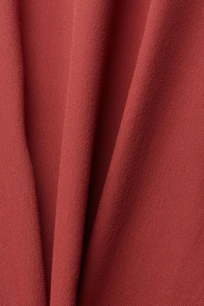 Ensfarvet bluse, TERRACOTTA, detail image number 4