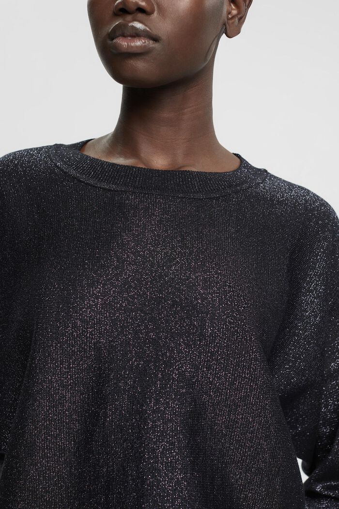 Sweater med glimmereffekt, BLACK, detail image number 2