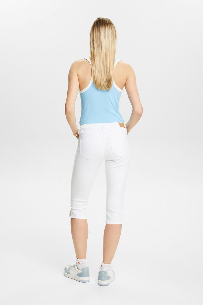 Mellemlange capri-jeans, WHITE, detail image number 3