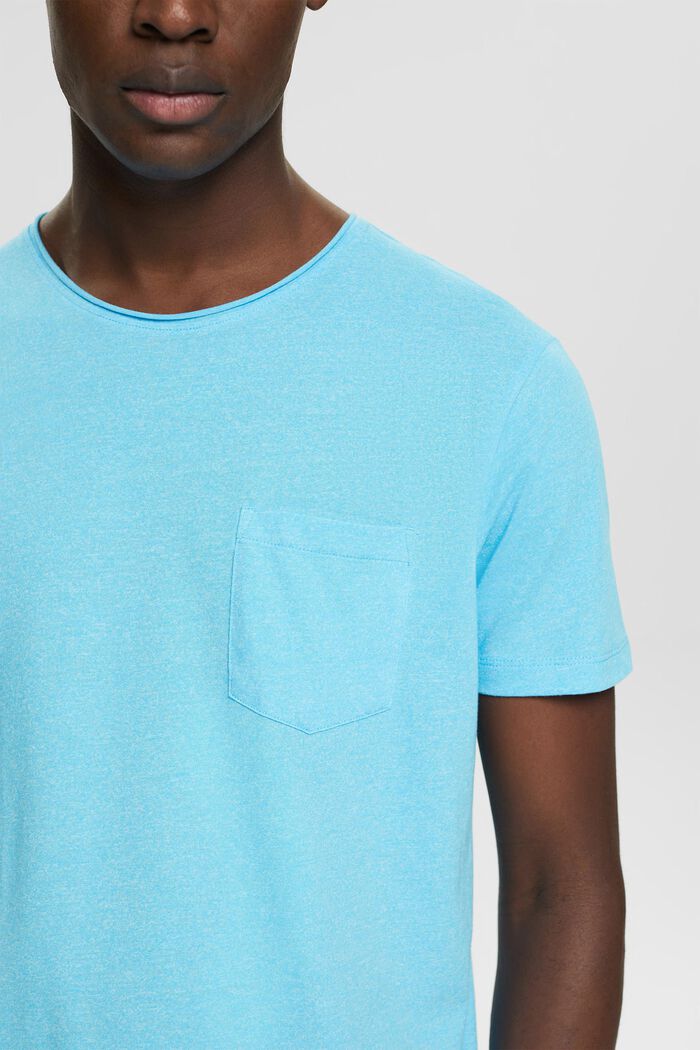 Genanvendte materialer: meleret T-shirt, TURQUOISE, detail image number 2