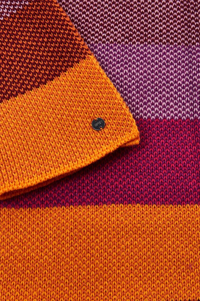 Multifarvet stribet tørklæde, VIOLET, detail image number 1
