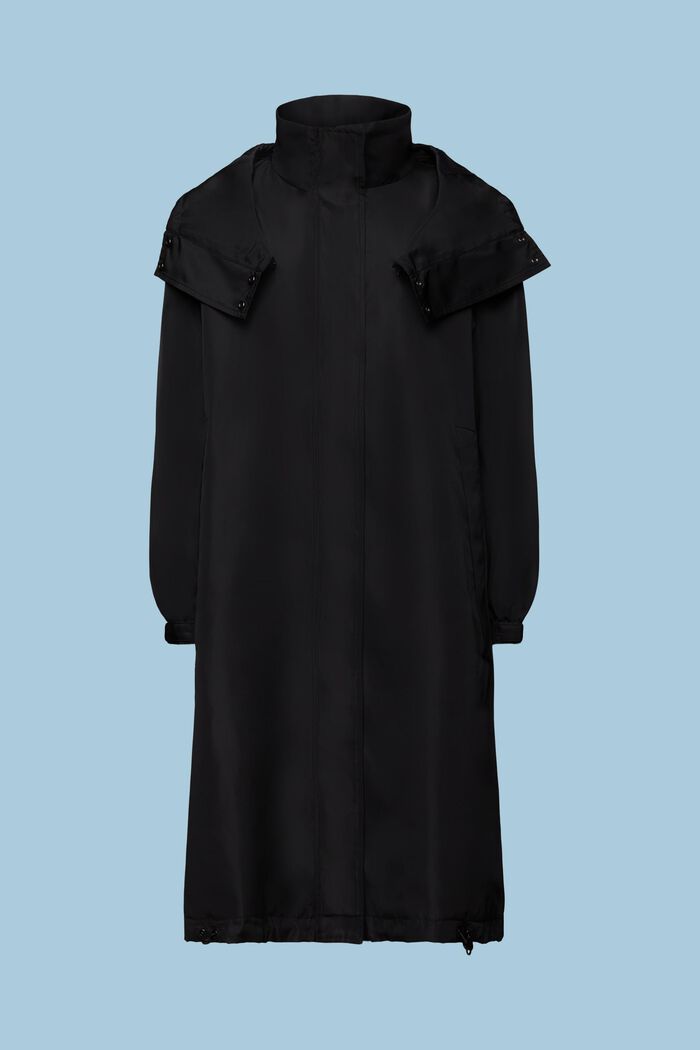 Frakke med aftagelig hætte, BLACK, detail image number 6