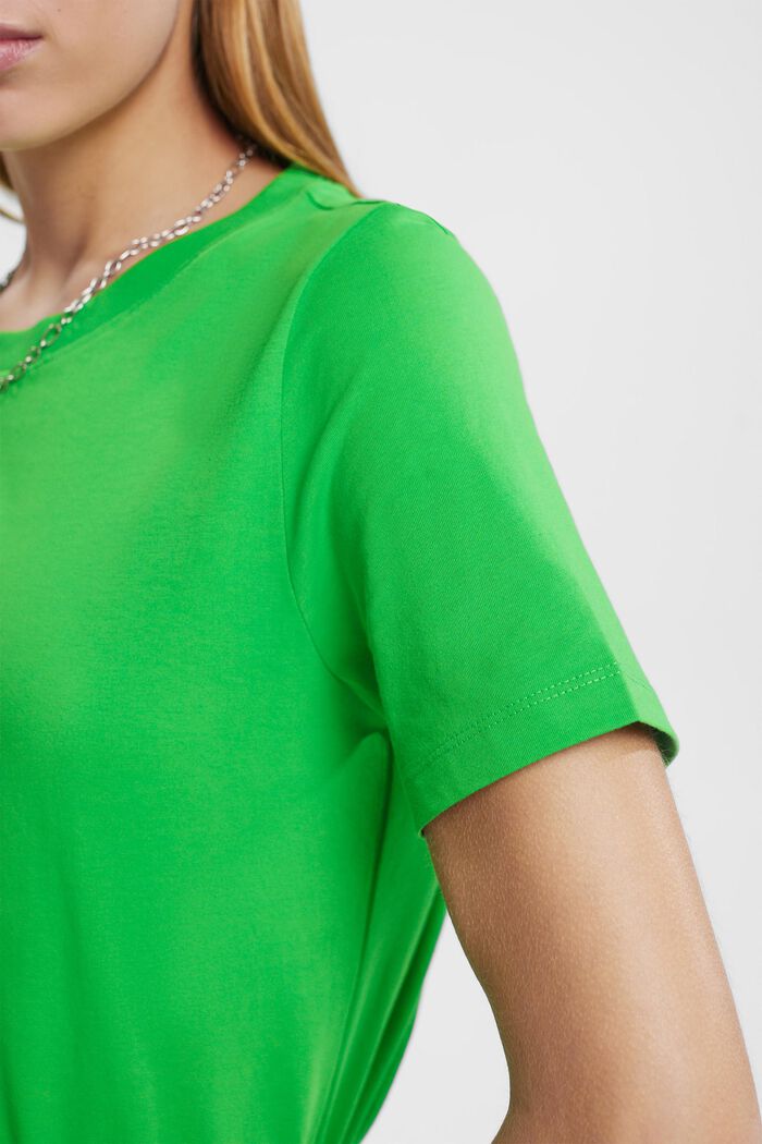 Ensfarvet T-shirt, GREEN, detail image number 2