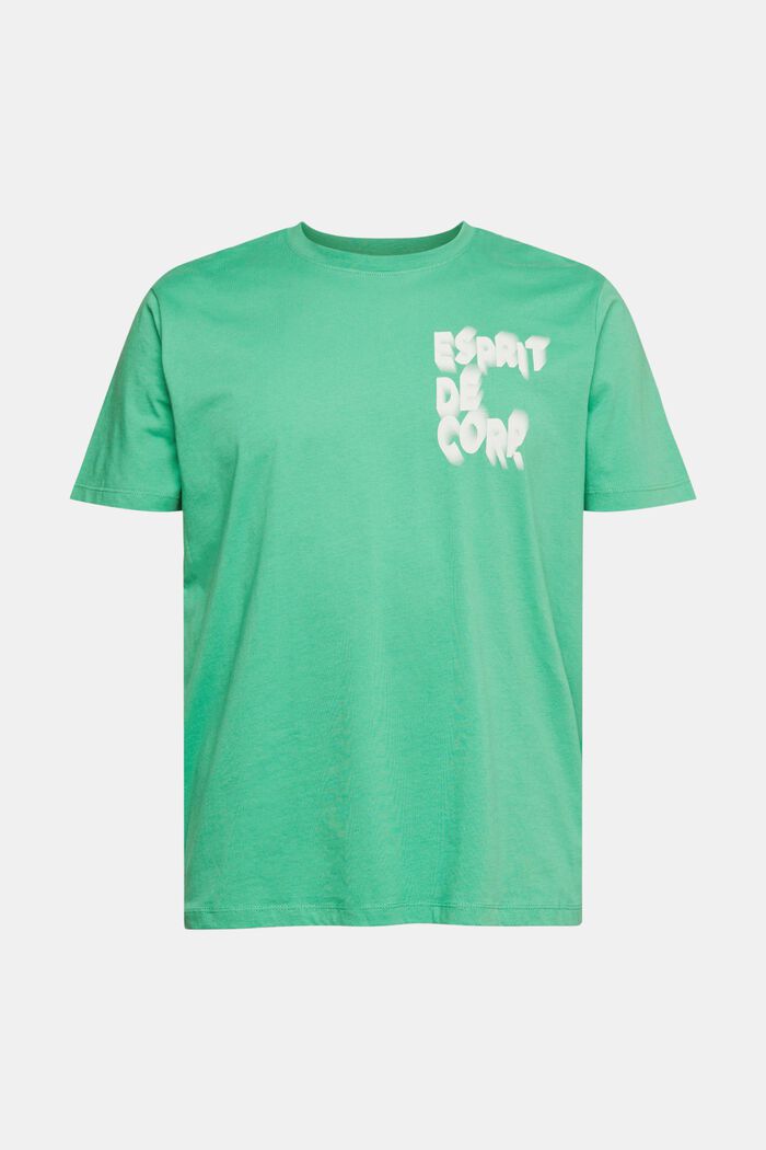 Jersey-T-shirt med print, GREEN, detail image number 5