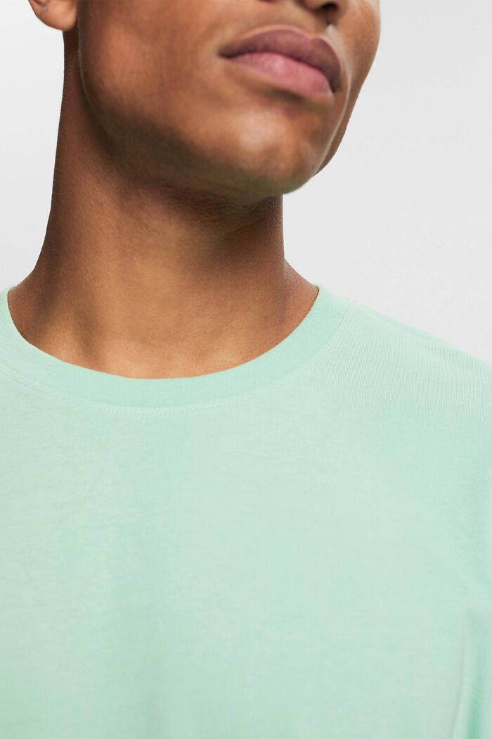 Ensfarvet T-shirt, PASTEL GREEN, detail image number 0