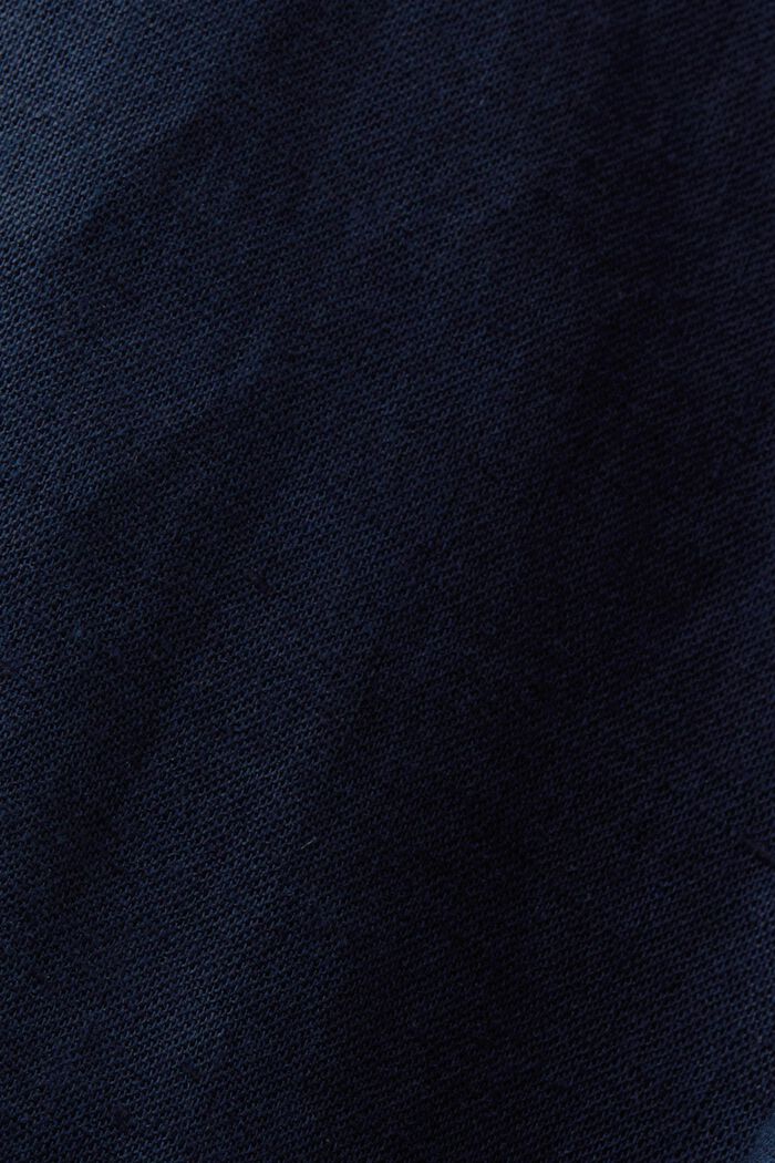 Skjortekjole med bælte, hør-/bomuldsmiks, NAVY, detail image number 5