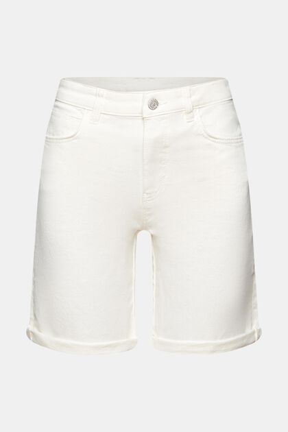 Stretchshorts i bomuld, OFF WHITE, overview