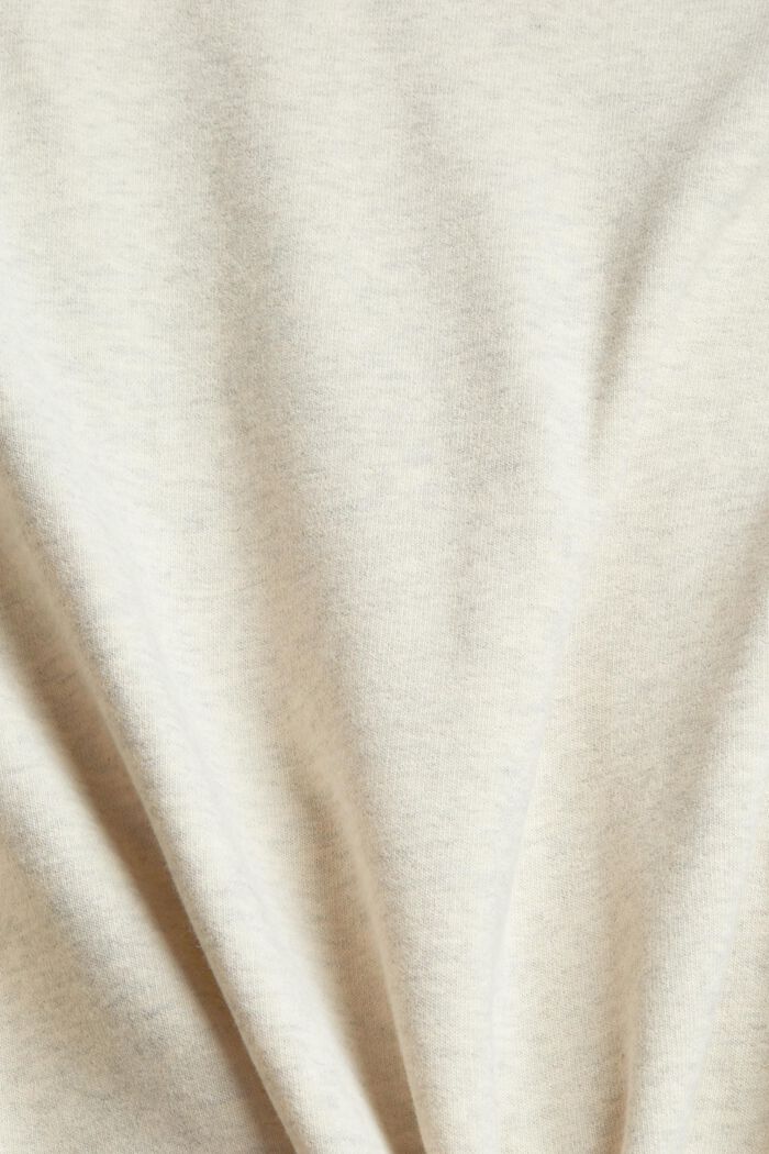 Meleret sweatshirt med indvendig snor, OFF WHITE, detail image number 4