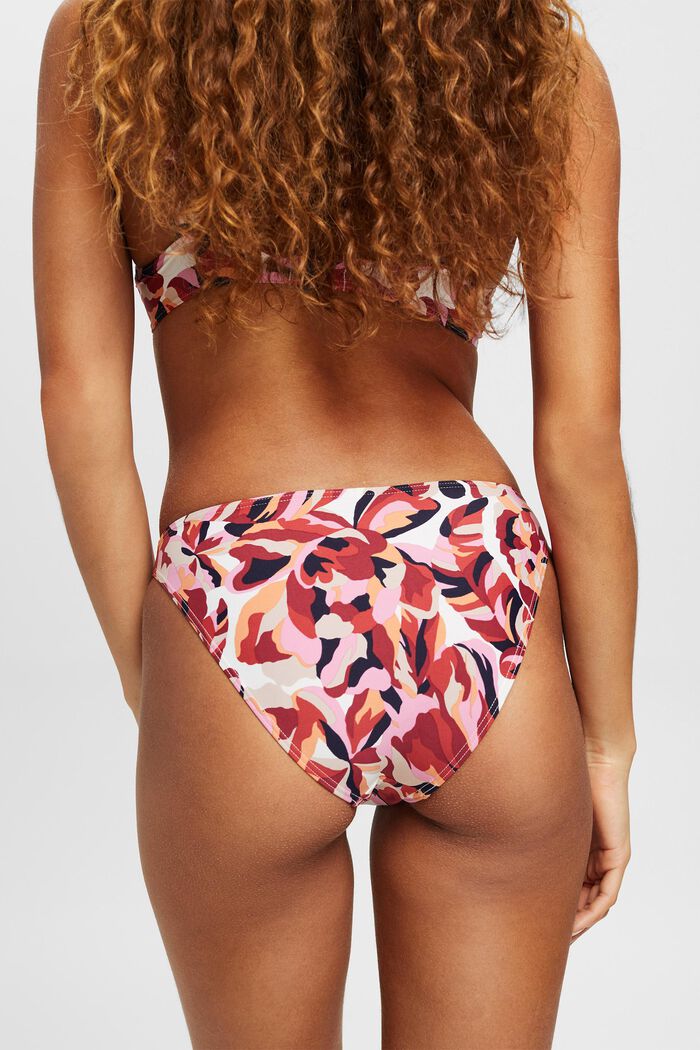 Carilo beach-bikinitrusser med blomsterprint, DARK RED, detail image number 2