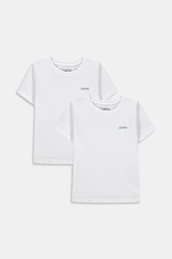 Pakke med 2 T-shirts i 100% bomuld, WHITE, detail image number 0