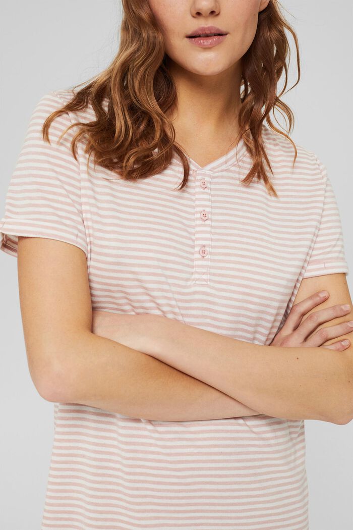 Natskjorte i jersey, økologisk bomuldsblanding, OLD PINK, detail image number 0