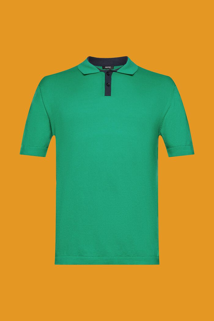 Poloshirt i bæredygtig bomuld blandet med TENCEL, GREEN, detail image number 6