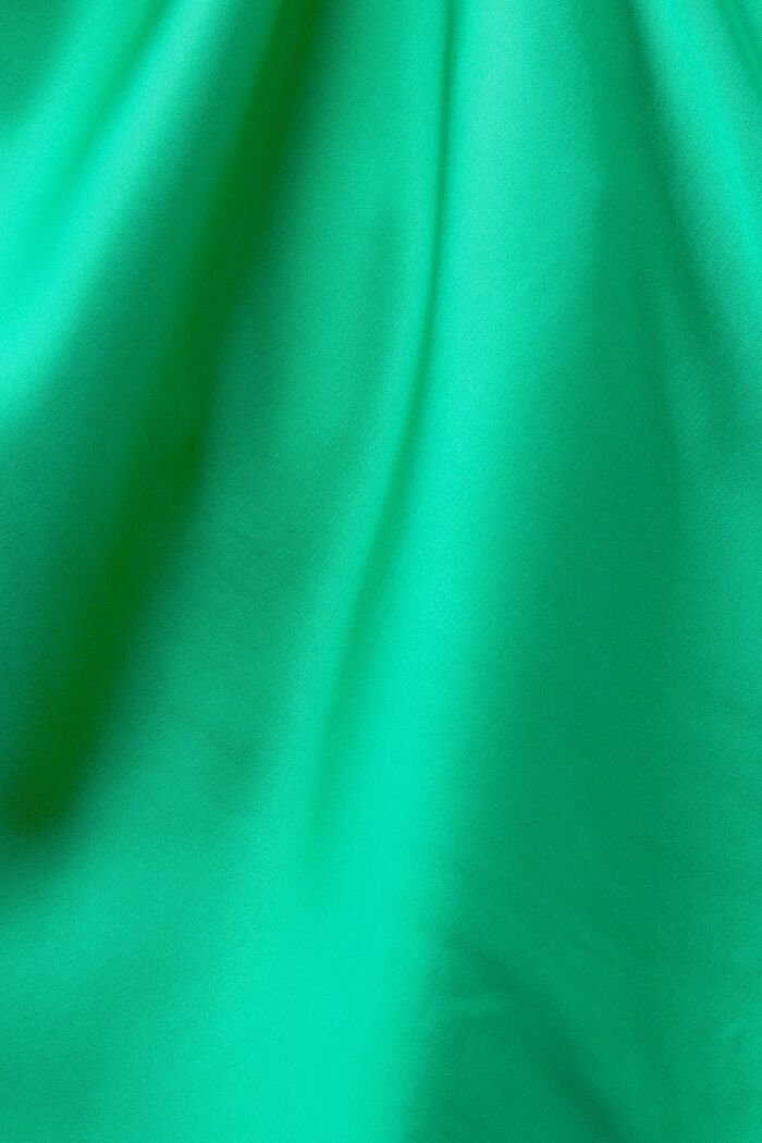 Slå-om-satinkjole i mini-længde, GREEN, detail image number 4