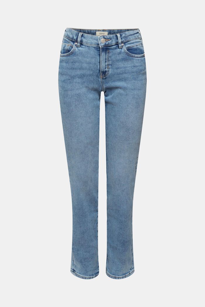 Jeans med høj talje og lige ben