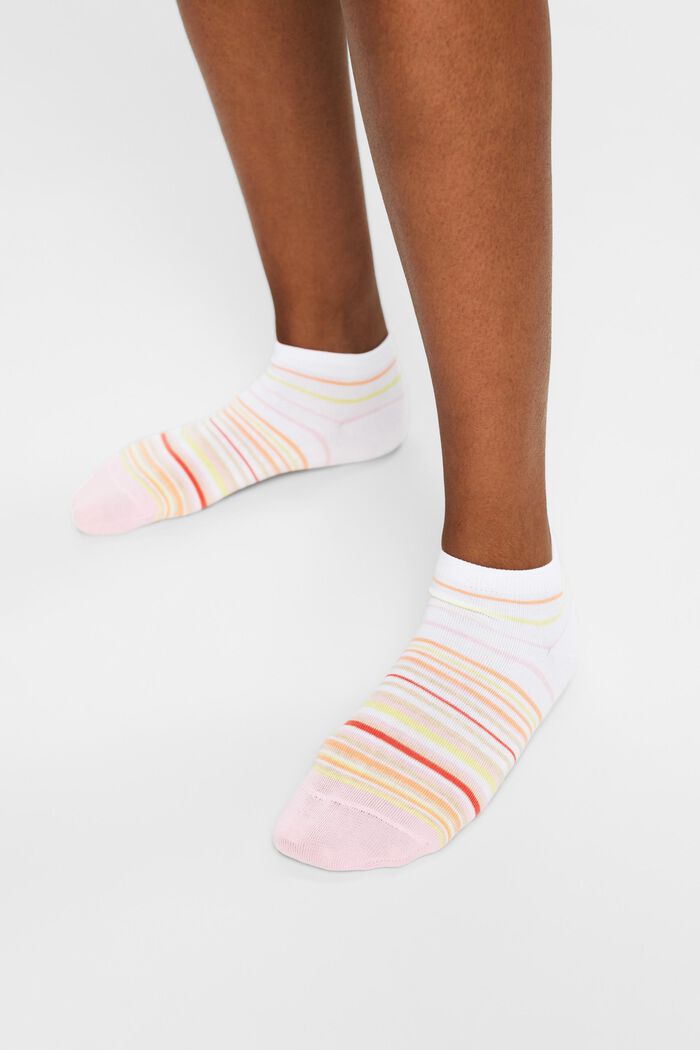 2-pak sokker i økologisk bomuld, ROSE/WHITE, detail image number 1