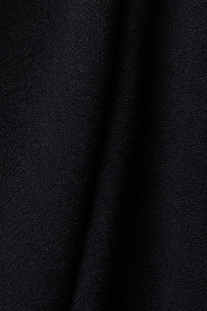 Sweaterkjole med polokrave, kashmirmiks, BLACK, detail image number 5