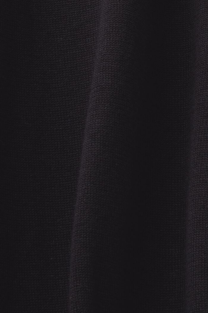 Strikpullover med polokrave, TENCEL™, BLACK, detail image number 5