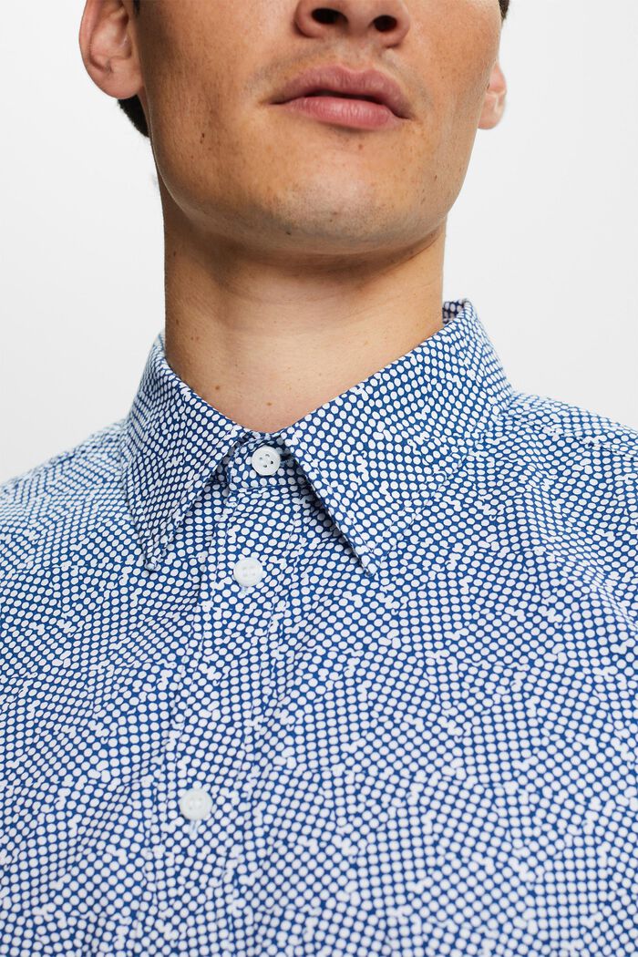 Mønstret skjorte, 100 % bomuld, WHITE, detail image number 2