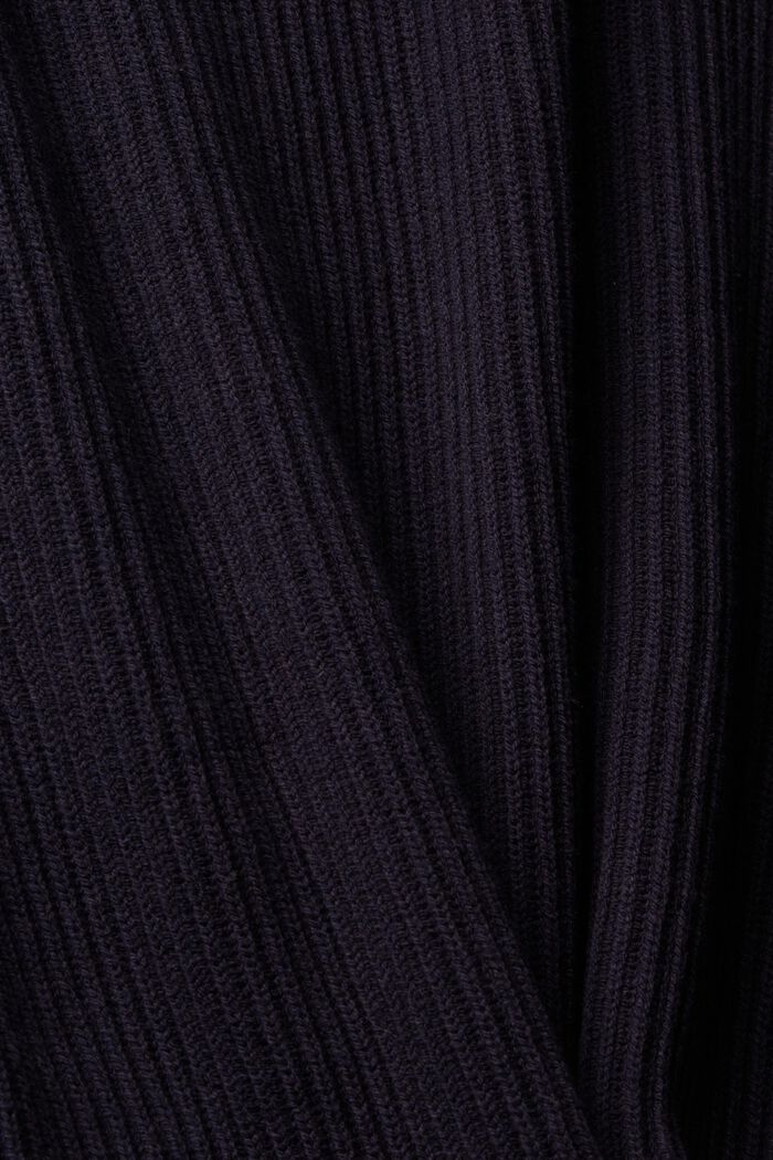 Pullover i ribstrik med farveblok-detaljer, NAVY, detail image number 5