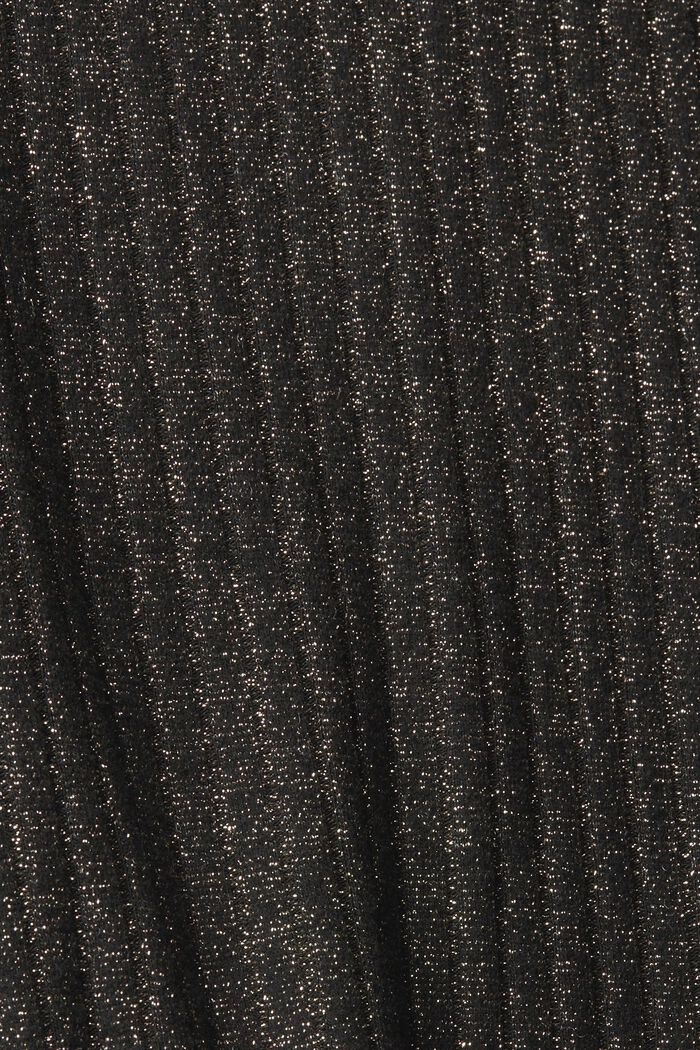 Rullekravesweater med glimmereffekt og cut-out, BLACK, detail image number 5